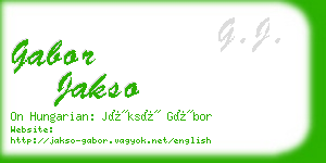 gabor jakso business card